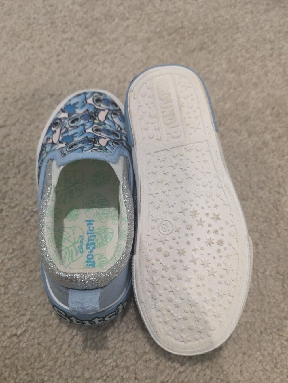 Disney Blue Stitch Print Slip-On Sneakers - Picture 4 of 4